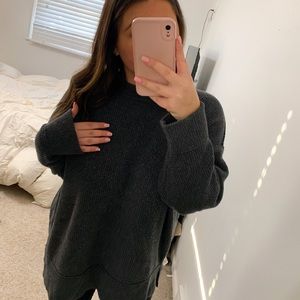 aerie charcoal knit sweater